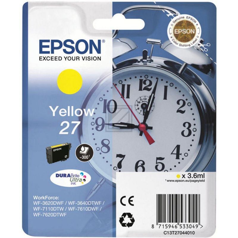 Original Epson C13T27044012 / 27 Tinte gelb