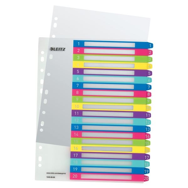 Leitz WOW-A4+ Kunststoffzirkel, farbig, Satz 1-20