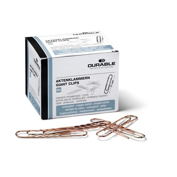 Haltbare Büroklammern, Kupfer, 77 mm, 100 Stück