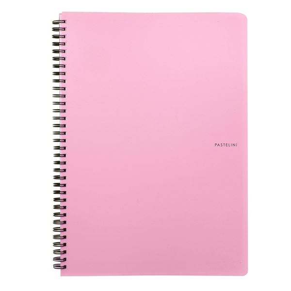 Pastelini Notizbuch, A4, liniert, rosa