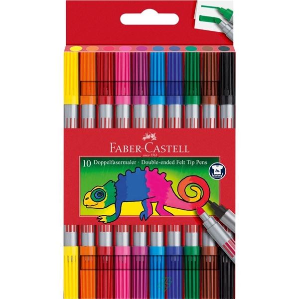 Faber-Castell doppelseitige Marker, Satz mit 10 Farben