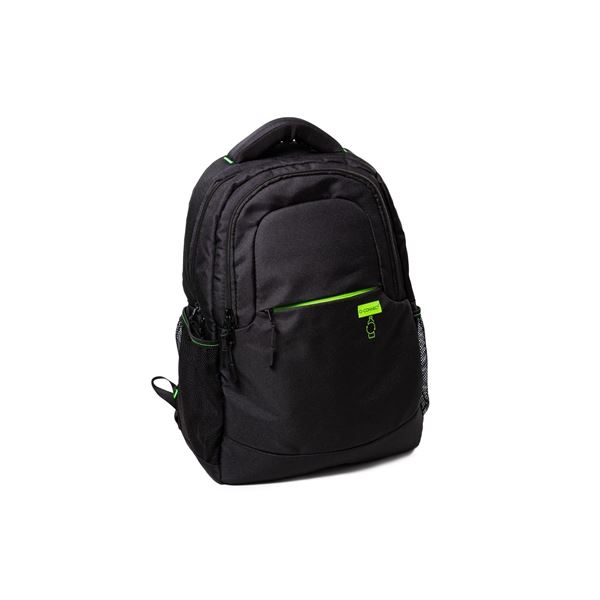 Q-Connect Laptop-Rucksack, recycelt, schwarz