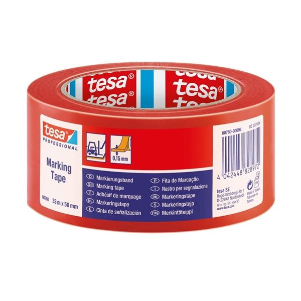 Tesa Markierungsband, 50 mm x 33 m, rot
