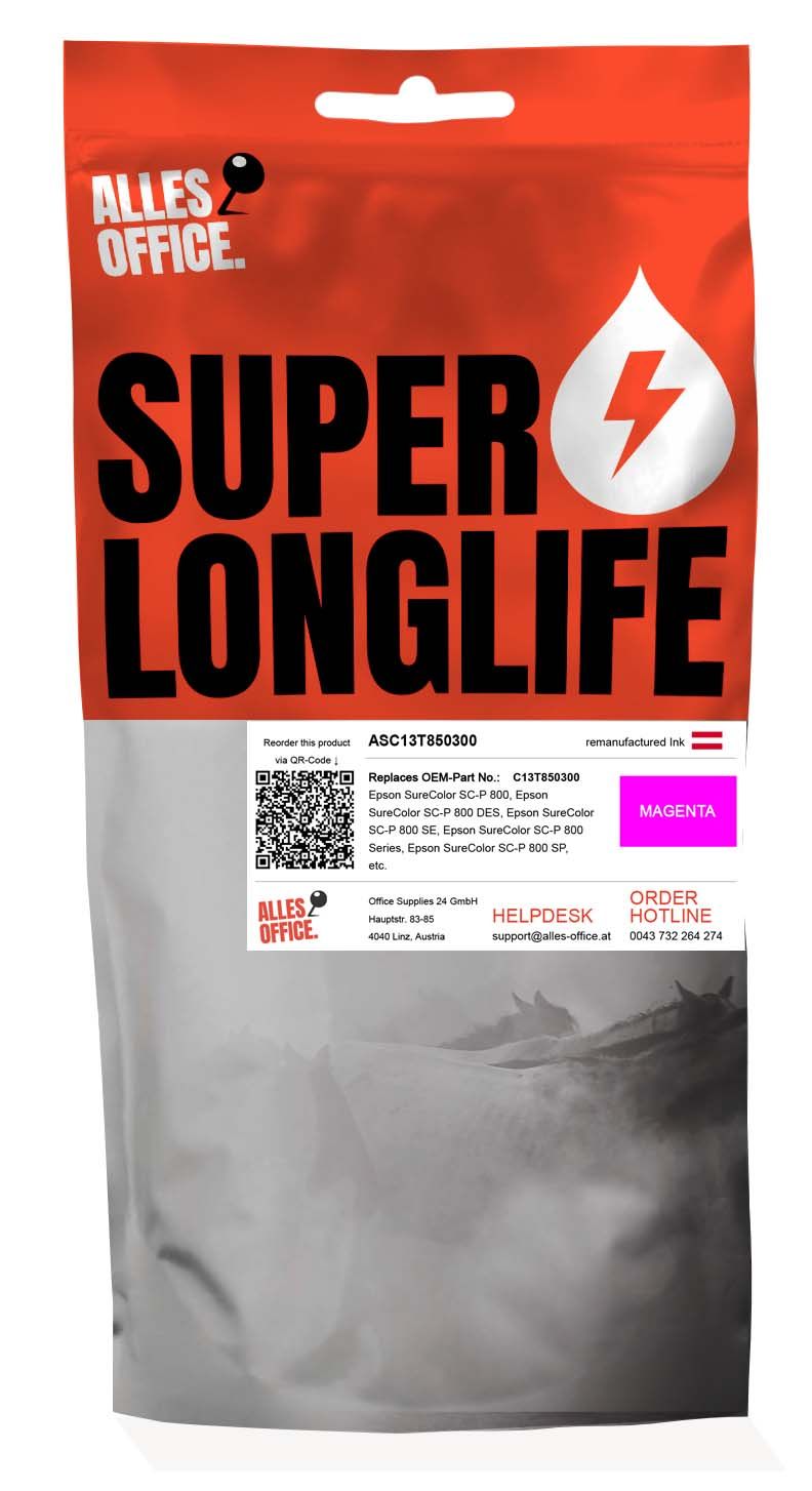 Superlonglife Epson C13T850300 / T8503 Tinte magenta