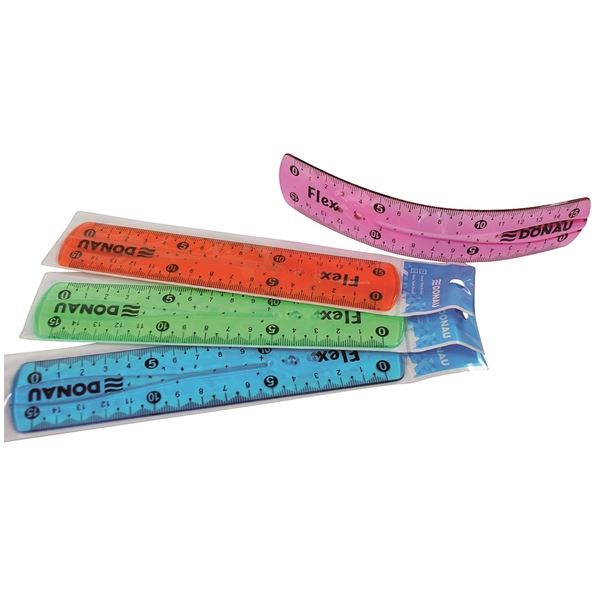 Kunststofflineal Donau flexi 15 cm, bunt gemischt