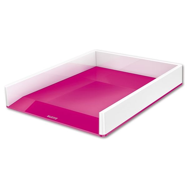 Briefablage WOW A4 weiß/rosa metallic LEITZ 5361-10-23 Duo Colour