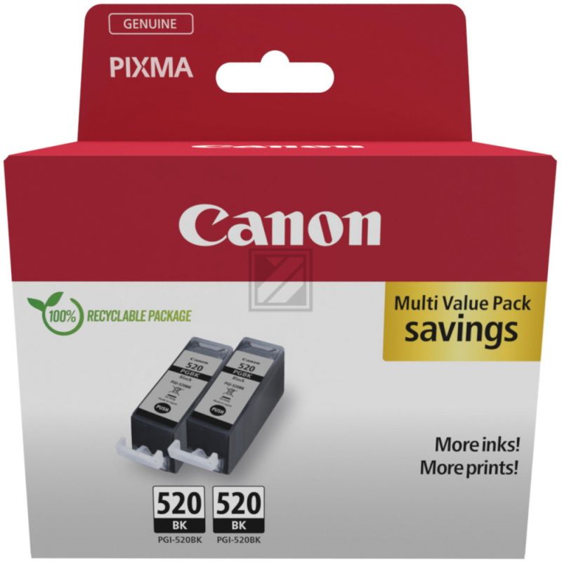 Original Canon 2932B019 / PGI-520PGBK Tinte schwarz - 2 Stück
