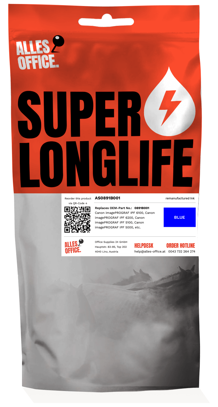 Superlonglife Canon 0891B001 / PFI-101B Tinte blau