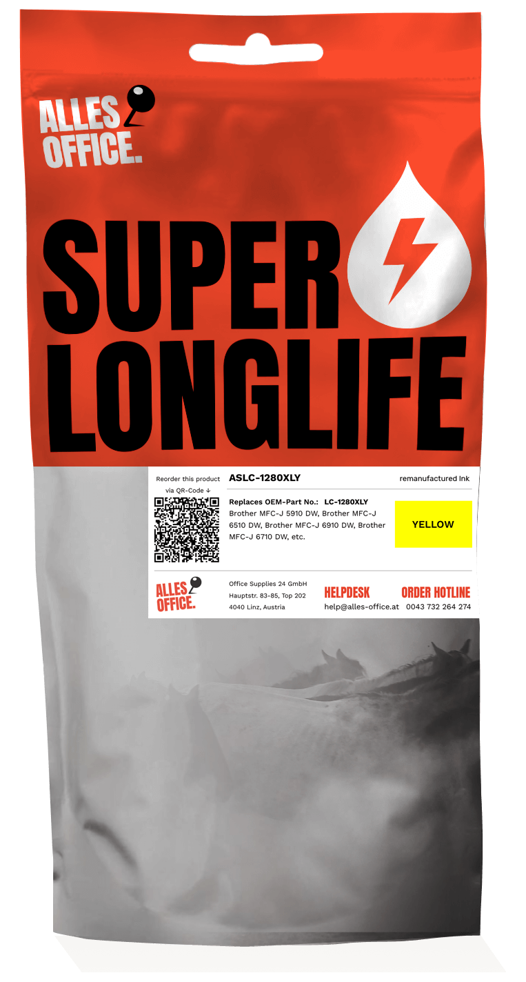 Superlonglife Brother LC-1280XLY Tinte gelb