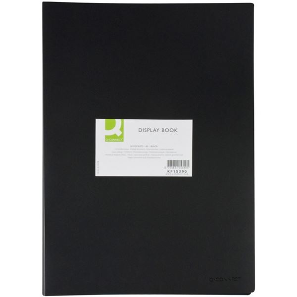 Katalogbuch A3 Connect Kunststoff, mit "U"-Einband 20 Fächer, schwarz