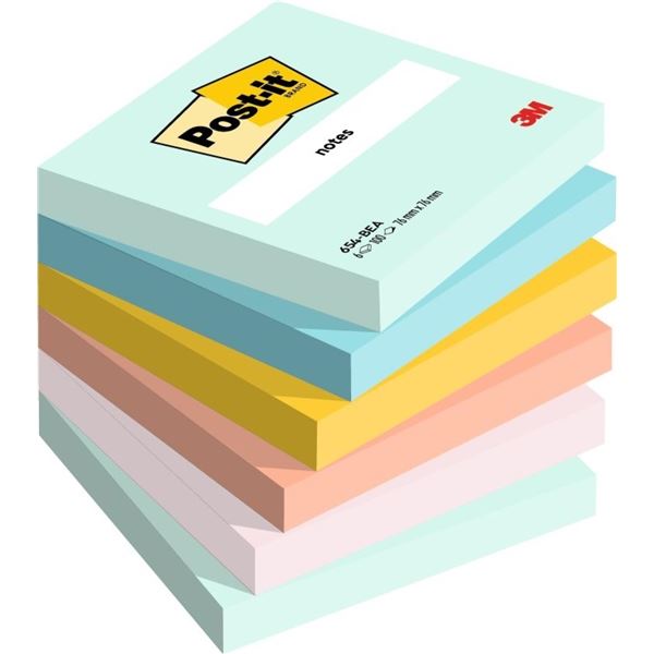 Post-it Haftnotiz, 76 x 76 mm, BEACHSIDE, 6 Stück Post-it Haftnotiz, 76 x 76 mm, BEACHSIDE, 6 Stück