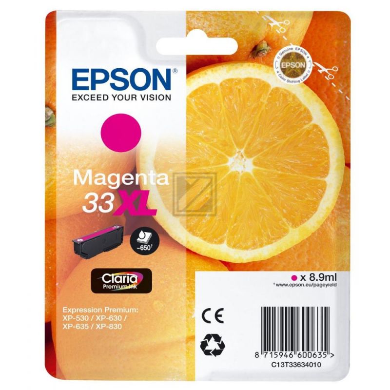 Original Epson C13T33634012 / 33XL Tinte magenta