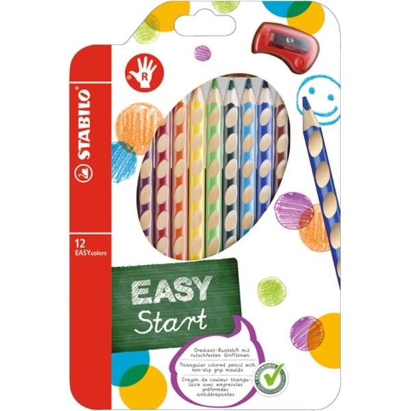 Stabilo EASYcolors Buntstifte, rechtshändig, 12 Farben