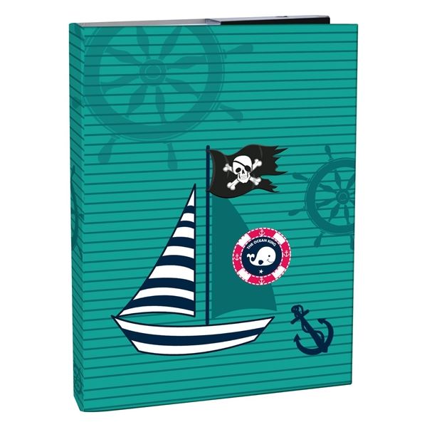 Notizbuchbox A5 mit Gummiband, Ocean Pirate