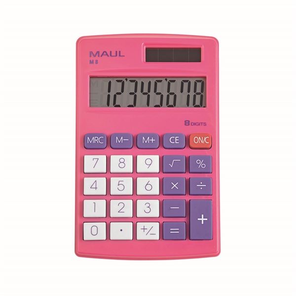 Taschenrechner MAUL M8 - 8 Stellen, rosa