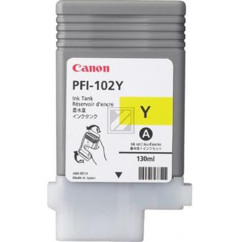 Original Canon 0898B001 / PFI-102Y Tinte gelb