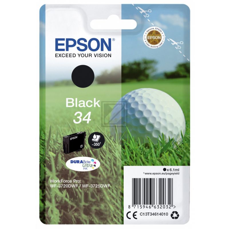 Original Epson C13T34614010 / 34 Tinte schwarz