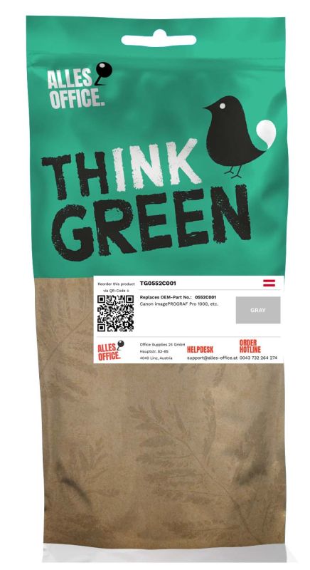 ThinkGreen Canon 0552C001 / PFI-1000GY Tinte grau
