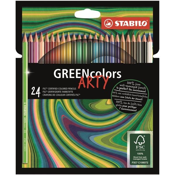 Buntstifte Stabilo GREENcolors "ARTY", 24 Farben