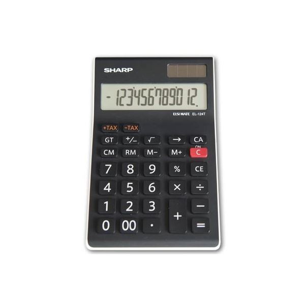Tischrechner Sharp EL 124 TWH, schwarz Tischrechner Sharp EL 124 TWH, schwarz
