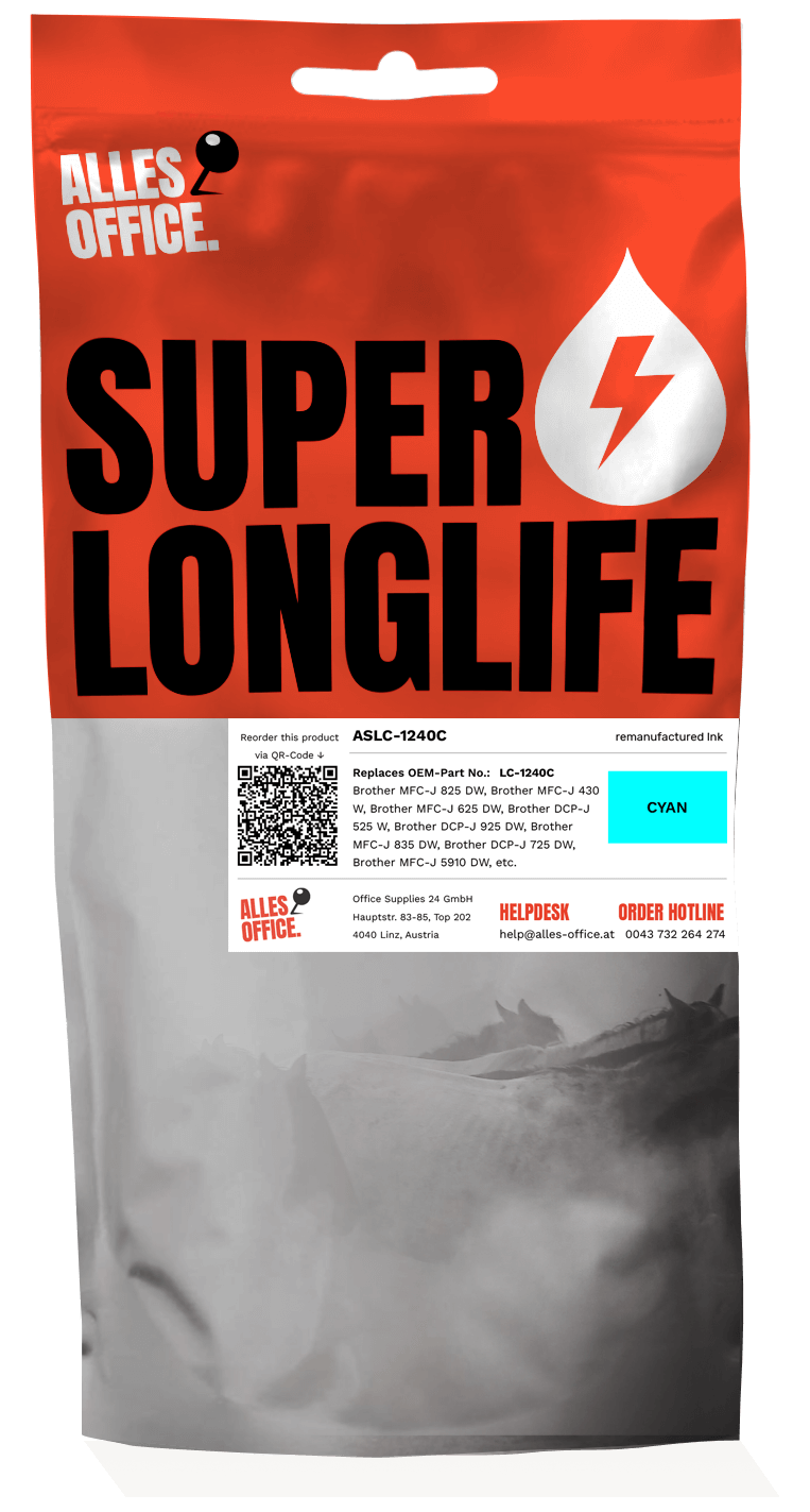 Superlonglife Brother LC-1240C Tinte cyan