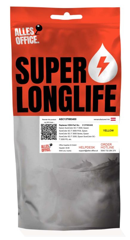 Superlonglife Epson C13T693400 / T6934 Tinte gelb