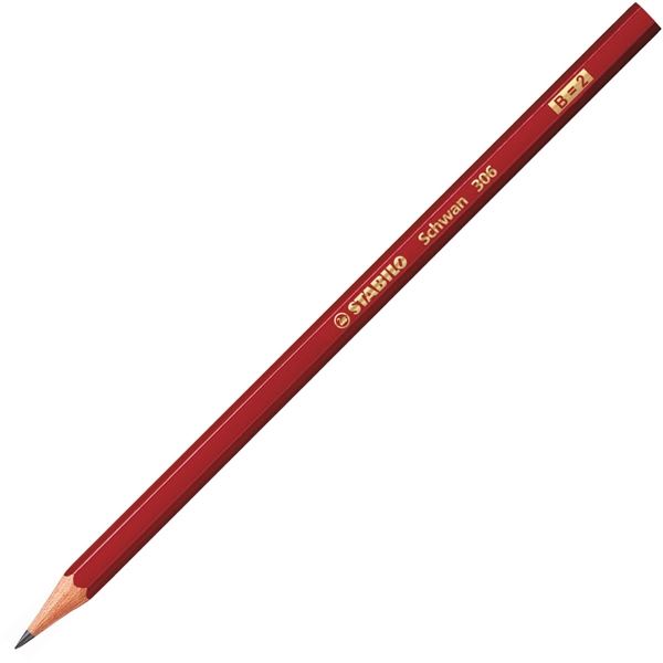 Graphitstift STABILO Swano ohne Gummi, B, 12 Stück