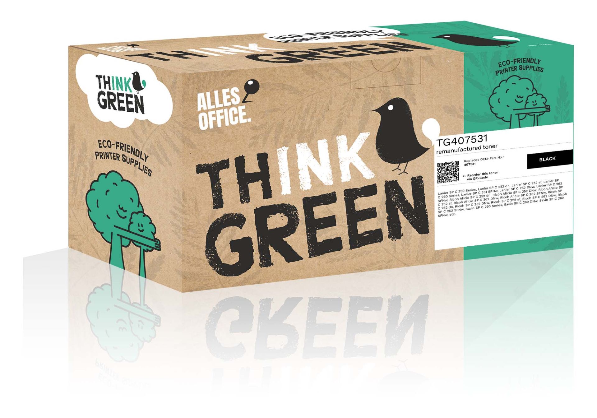 ThinkGreen Ricoh 407531 Toner schwarz