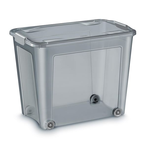 Kunststoffbox Shadow-Recyclingmaterial, grau, 67 l