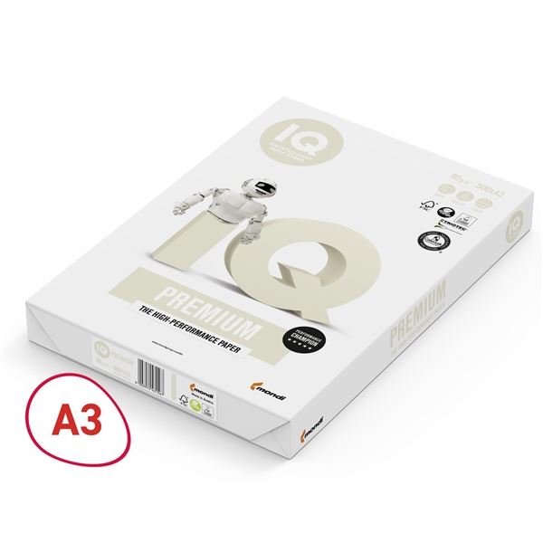Kopierpapier A3 IQ Triotec Premium, 80 g, 500 Blatt