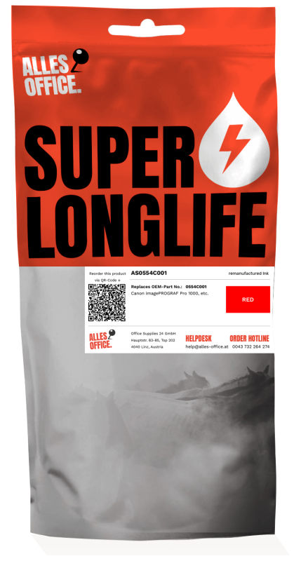 Superlonglife Canon 0554C001 / PFI-1000R Tinte rot Superlonglife Canon 0554C001 / PFI-1000R Tinte rot