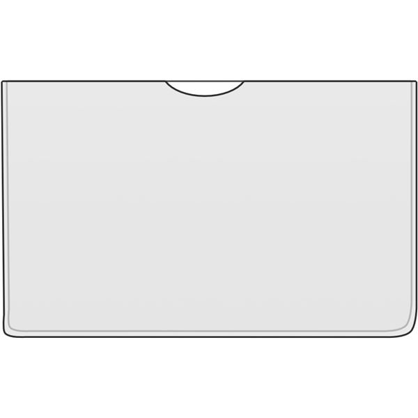 Selbstklebende Visitenkartentaschen, Öffnung für längere Seiten, 6 Stück