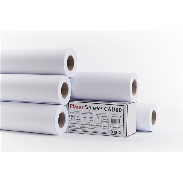 Plotter.Rolle Plano Superior,420mmx50mx50mm,90g/m2